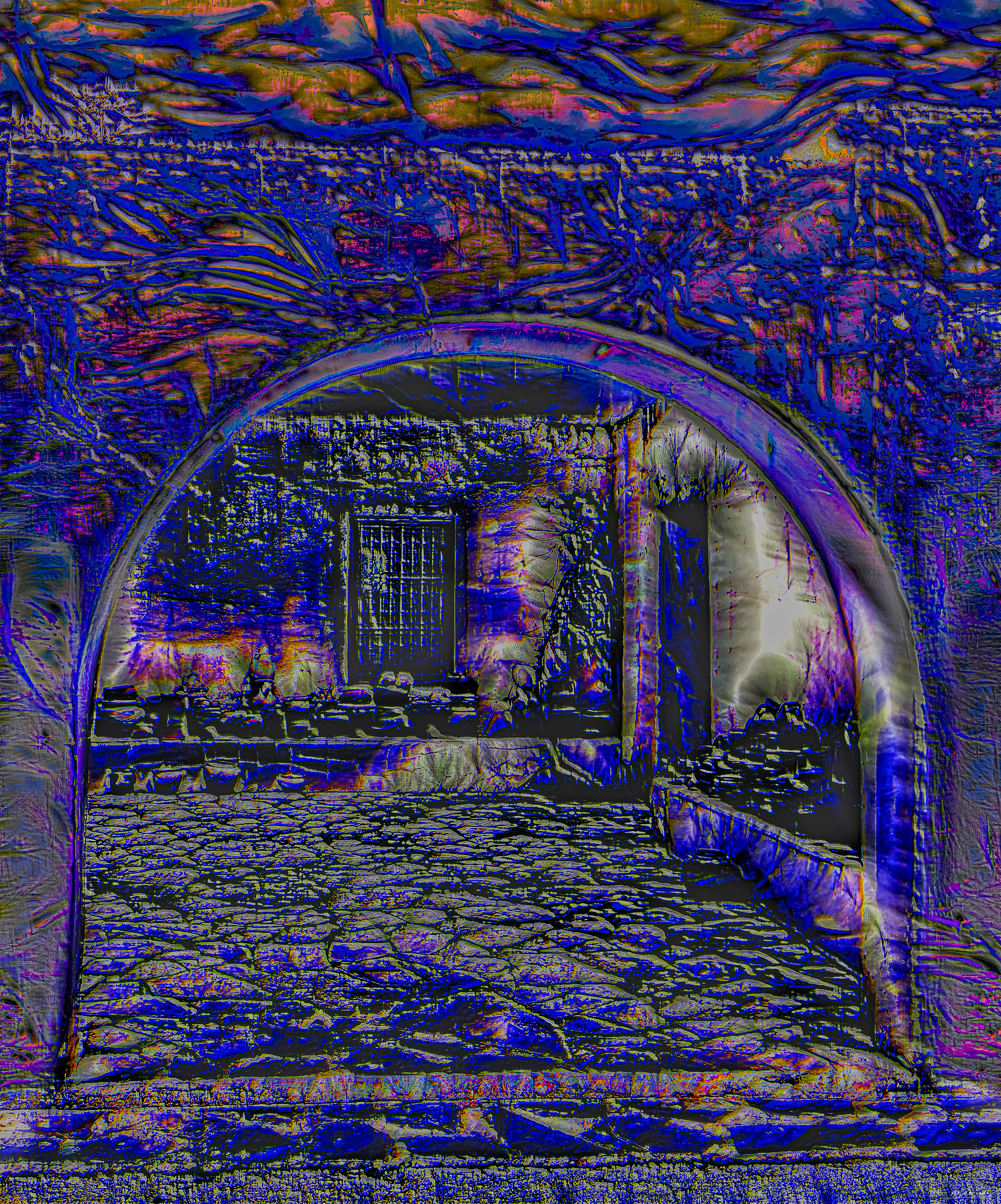 A refined fine-art composition featuring an ornate architectural arch opening onto a textured, atmospheric view. Light, texture and carefully observed detail create a quiet composition that rewards a closer look. A distinctive still life wall art for collectors, art lovers and contemporary interiors, designed to bring character, atmosphere and visual depth to a living room, office or refined hospitality space.
