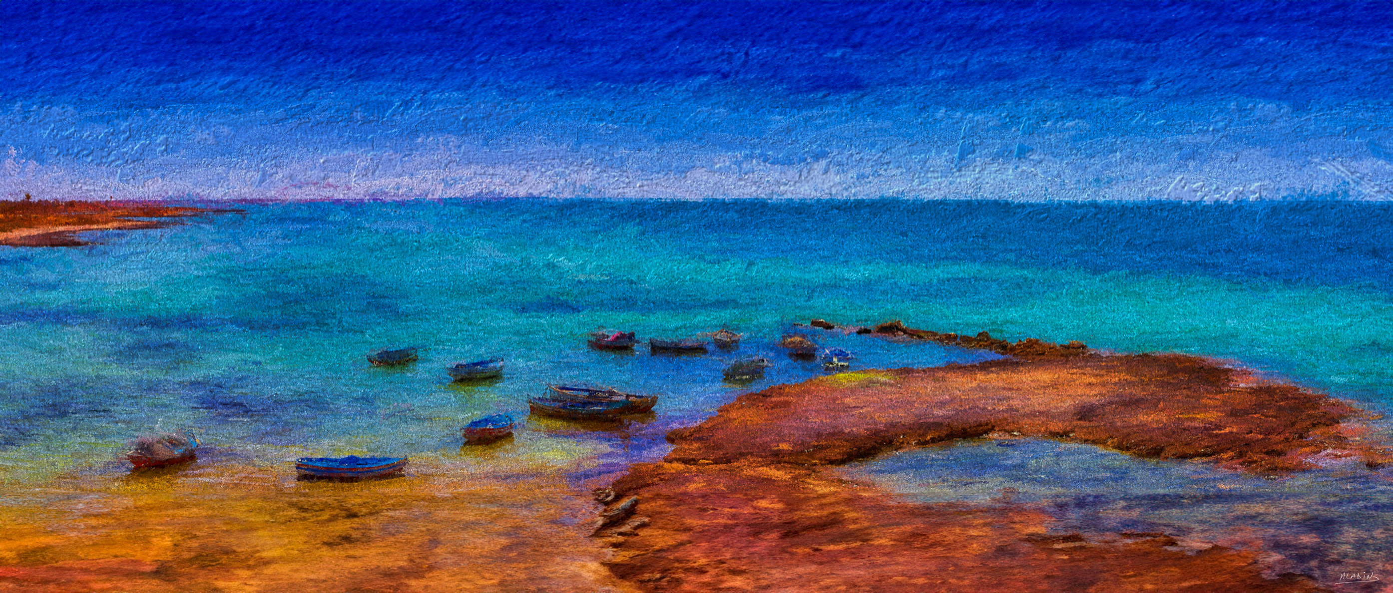 Djerba panoramic artwork by Gallery Aladin